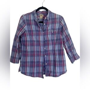 L.L.Bean‎ Women’s Plaid Button-Down Shirt Size S Regular – EUC